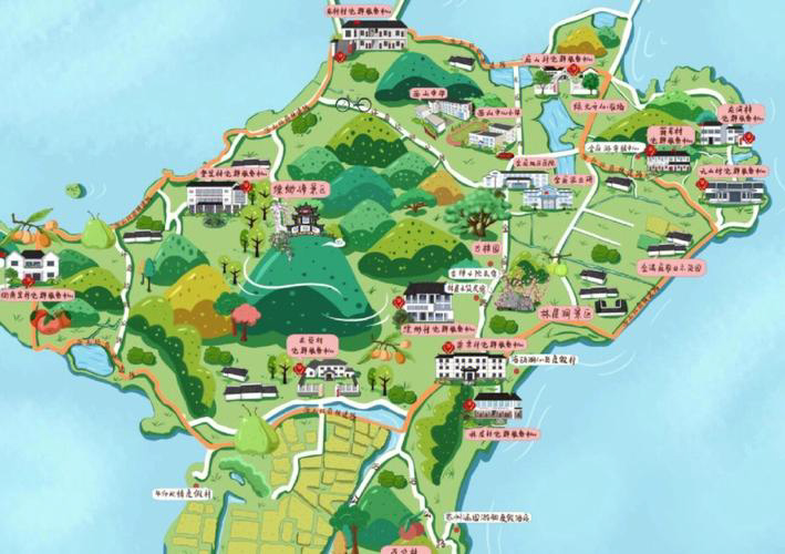 枫木镇手绘地图旅游的独特视角