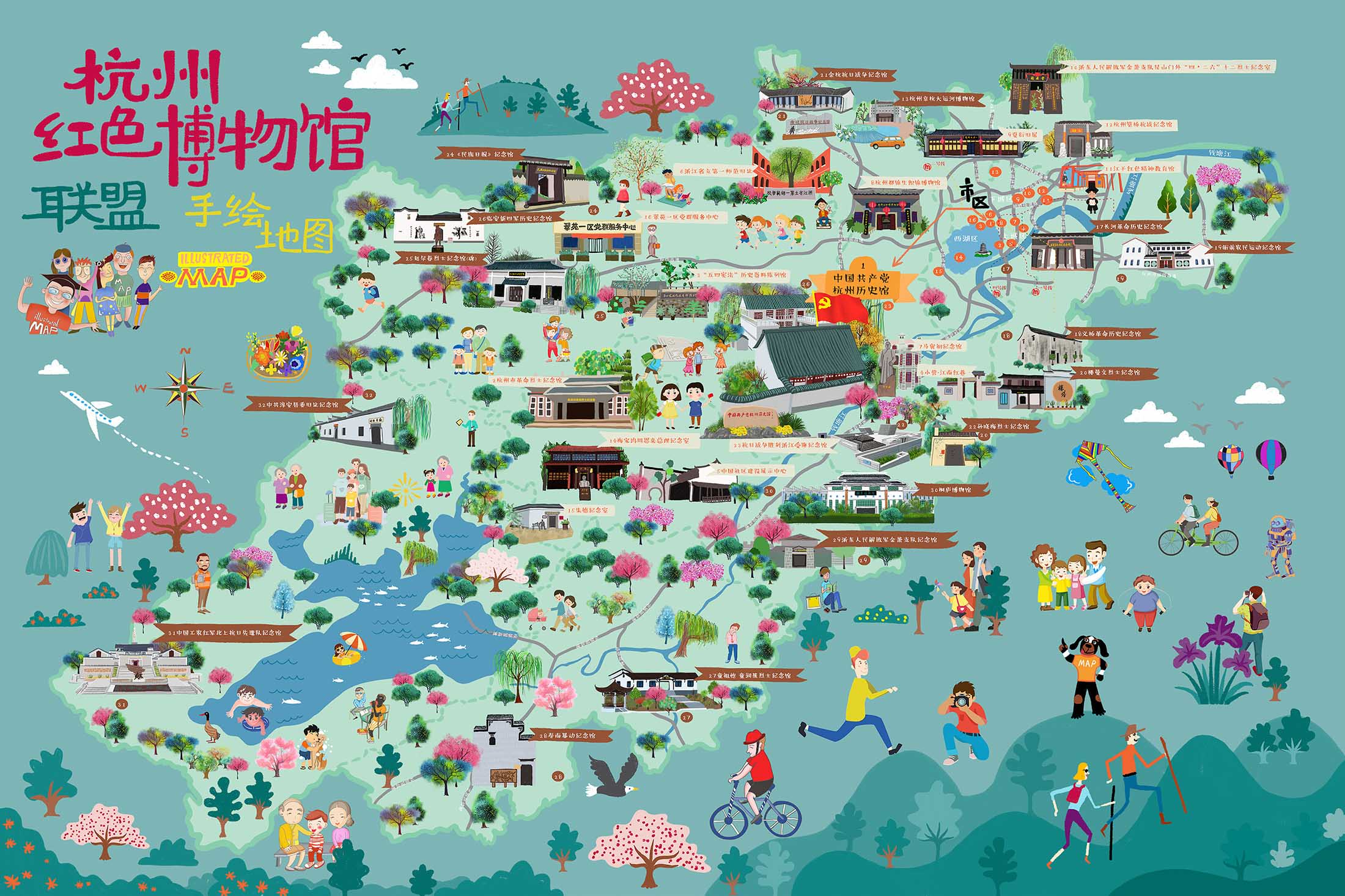 枫木镇手绘地图与科技的完美结合 